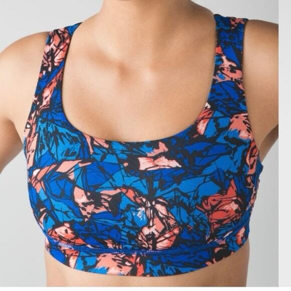 Lululemon Energy Bra (Exhale)
Mini Paint Storm Harbor Blue Multi Black - Size 6 - Picture 1 of 6